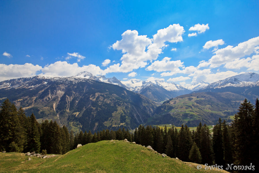 Aussicht bi der Wanderung bei Disentis