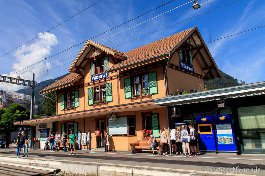 Der Bahnhof in Wilderswil ist der Ausgangspunkt für die Bahnfahrt auf die Schynige Platte