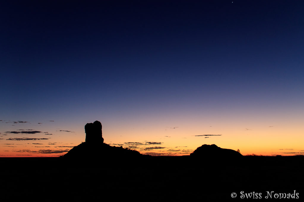 Der Sonnenuntergang beim Chambers Pillar