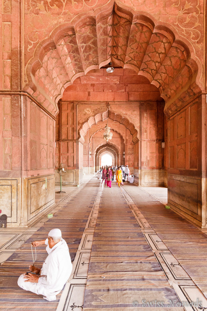 Die Jama Masjid in Delhi ist sehr weitläufig