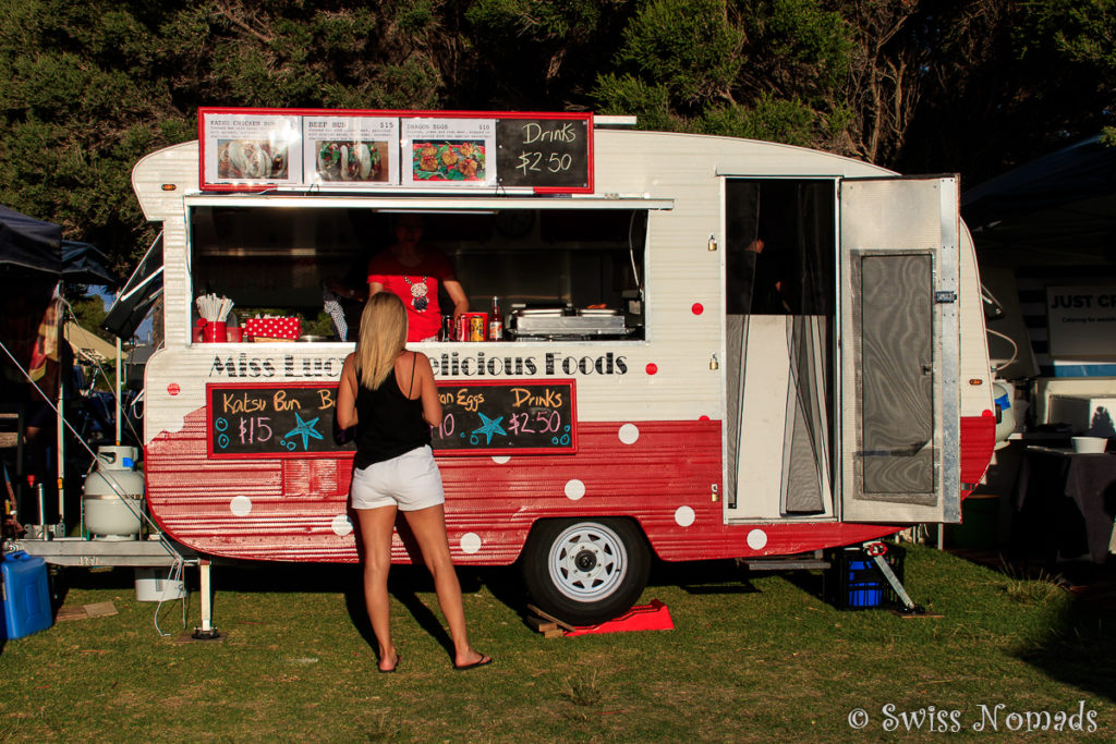 Essensstand an den South Beach Sunset Markets