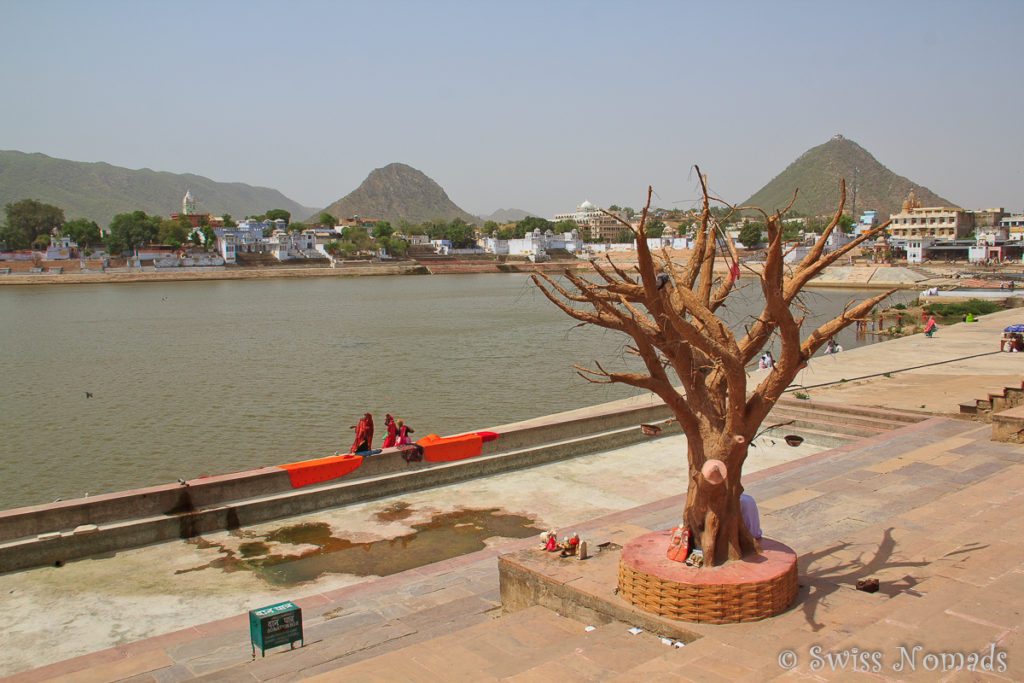 Waschen am heiligen Pushkar See