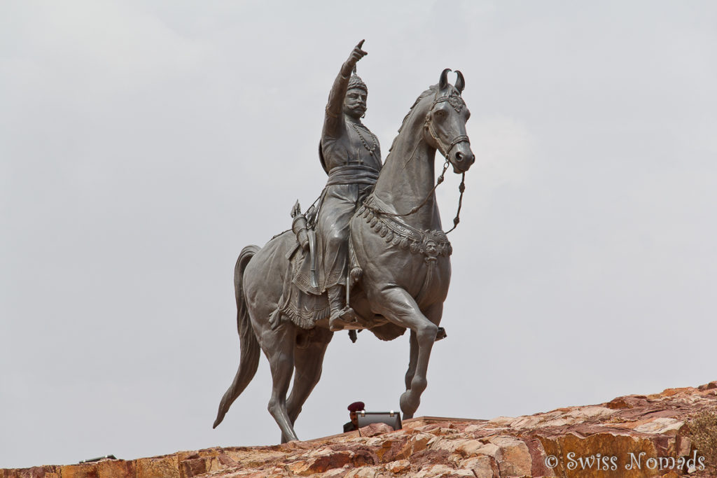 Die Statue von Rao Jodha ist eine Sehenswürdigkeit in Jodhpur