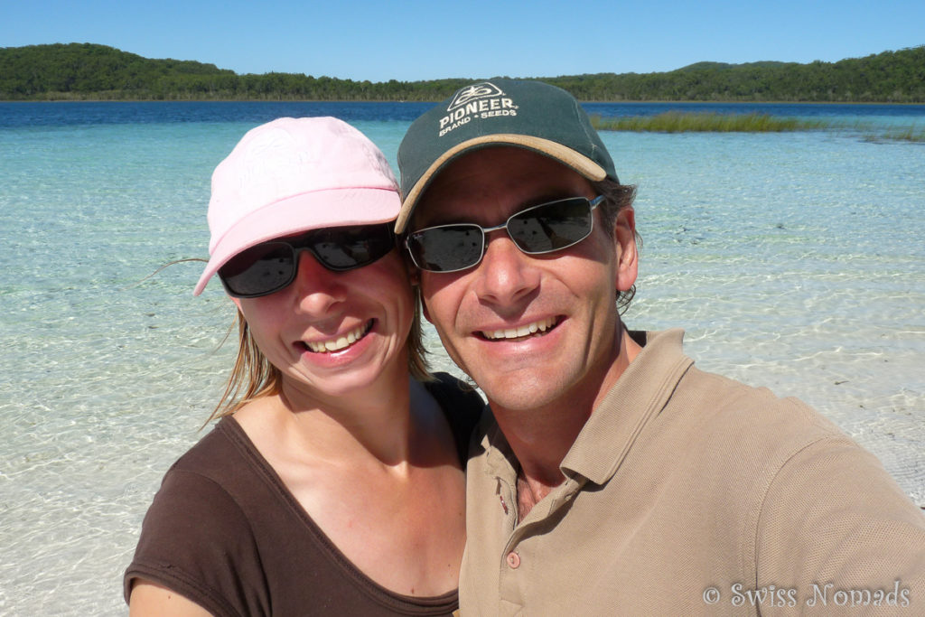 Reni und Marcel beim Lake McKenzie auf Fraser Island