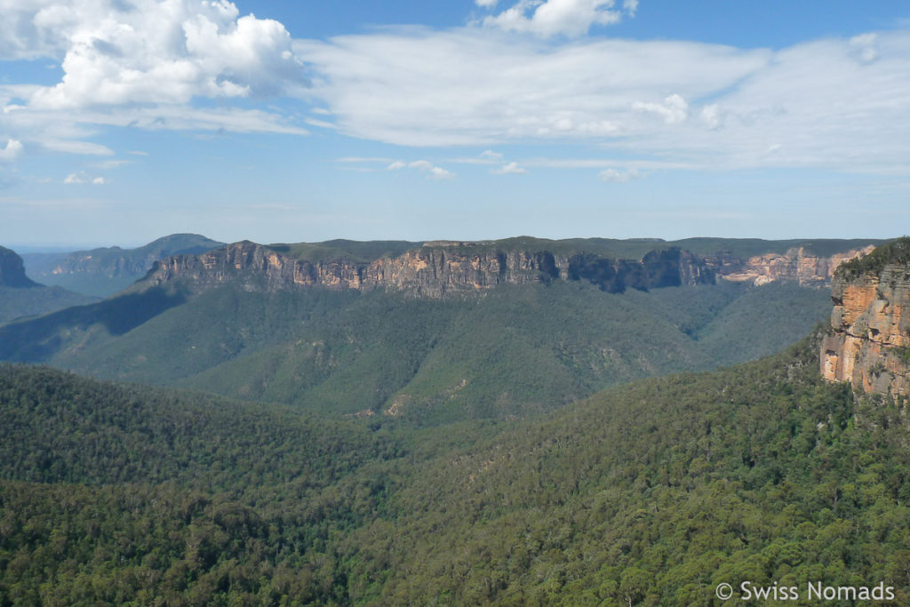 Aussicht von Govetts Leap im Blue Mountains Nationalpark