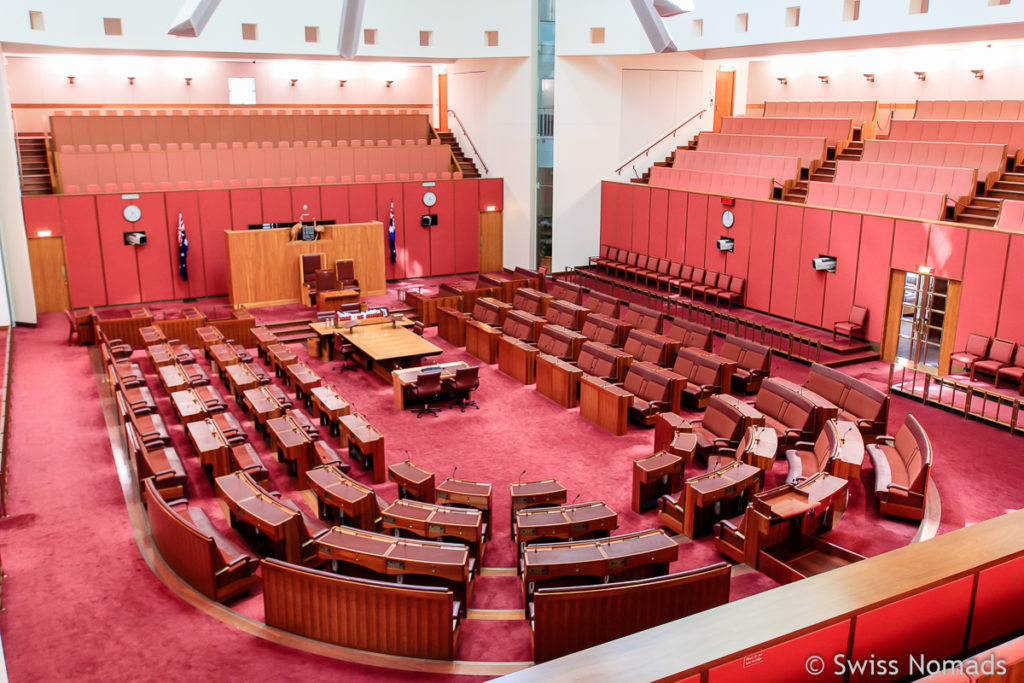 Canberra Sehenswuerdigkeiten Parlament House Green Room