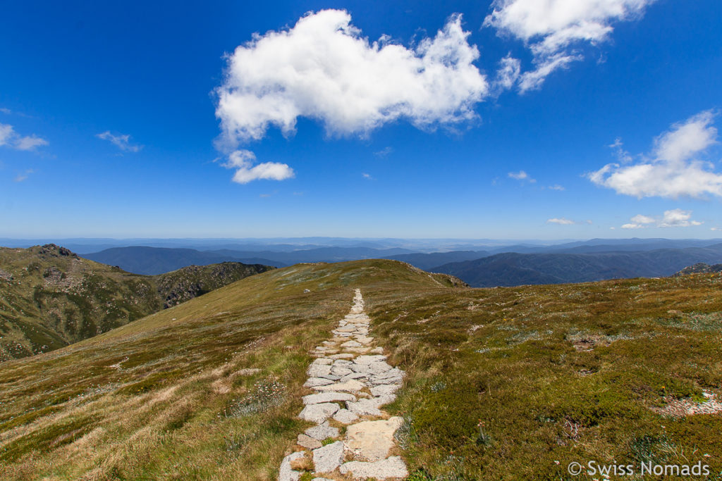 Main Range Track Wanderung zum Mount Kosciuszko in Australien