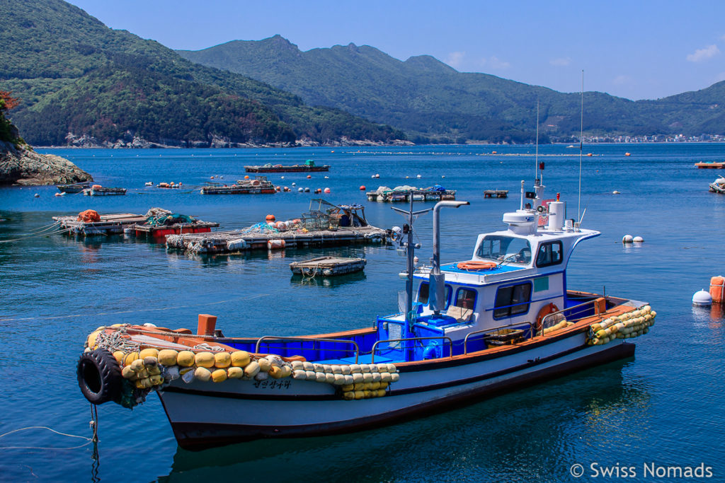 Fischerdorf auf Geoje in Südkorea