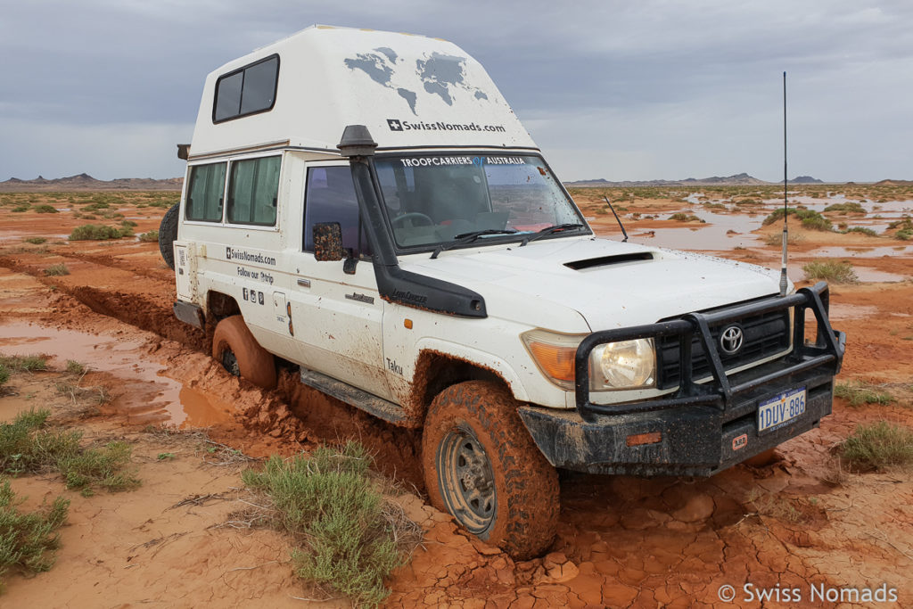 Wir sind stecken geblieben im Schlamm in der Mongolei