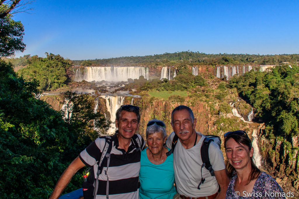 Familienfoto Iguazu Wasserfälle Brasilien