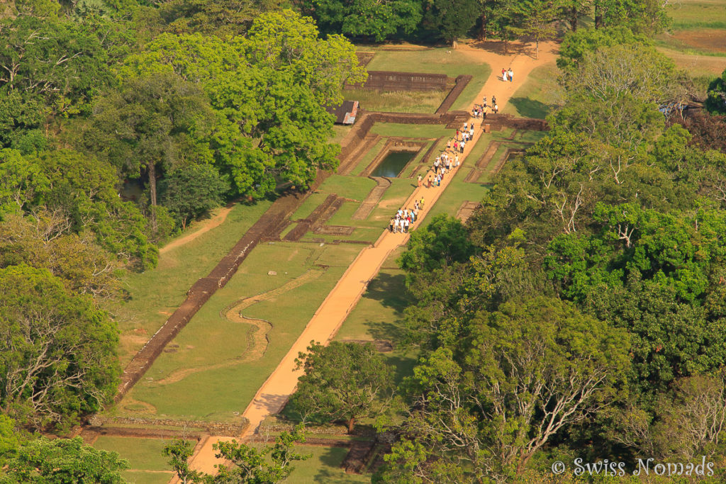 Sigiriya Rock Aussicht Gartenanlage