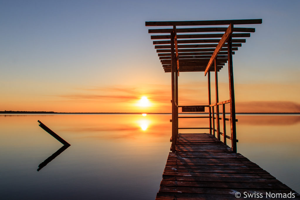 Sonnenuntergang bei der Laguna Blanca