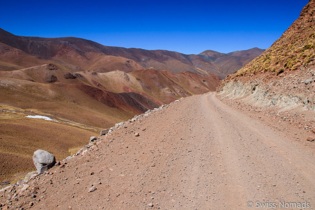 Abfahrt Richtung Süden des Abra del Acay