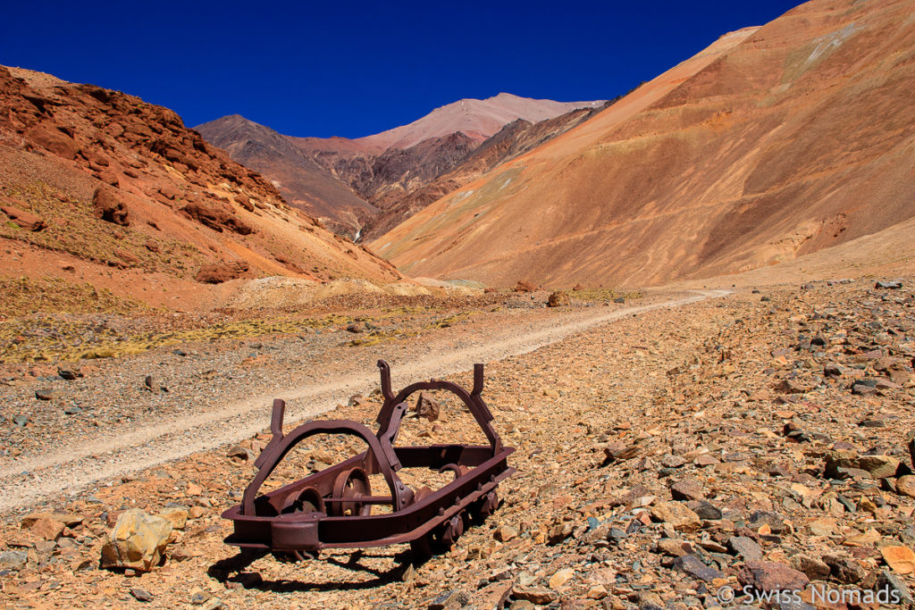 Rahmen eines der Transport Wagen der Mine