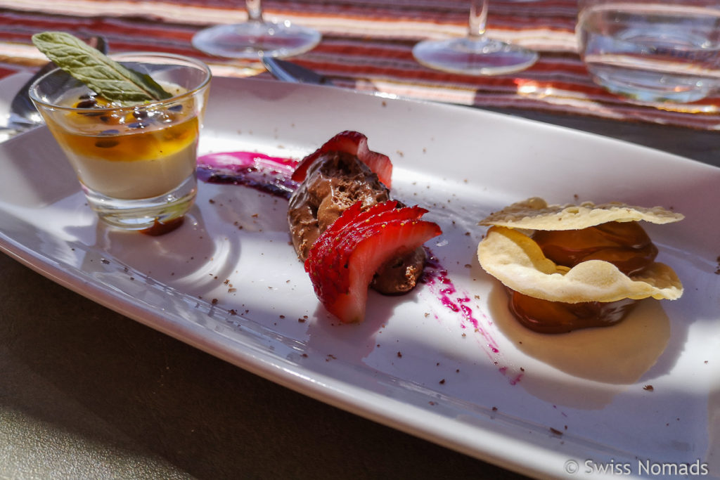 Dessert bei Ojo de Agua in Mendoza