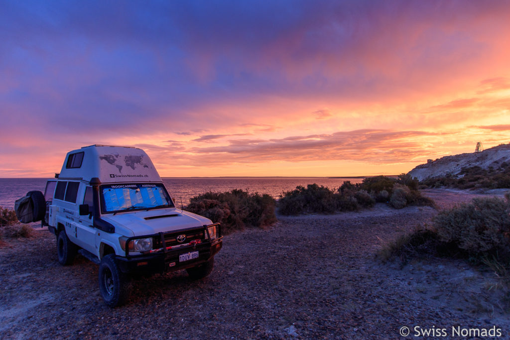 Camping am Punta Flecha in Argentinien