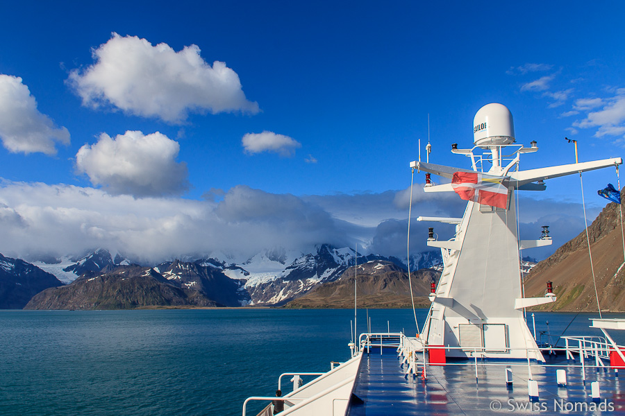 Fahrt Grytviken in Südgeorgien