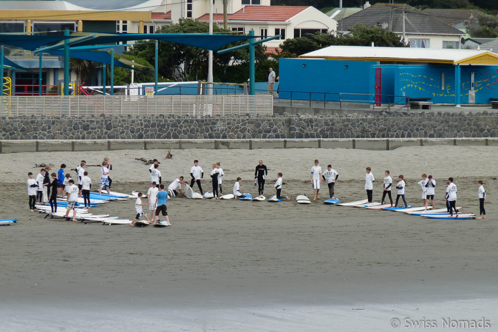 Surfklasse in Christchurch