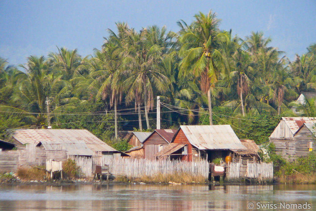 Häuser am Preaek Tuek Chhu in Kampot