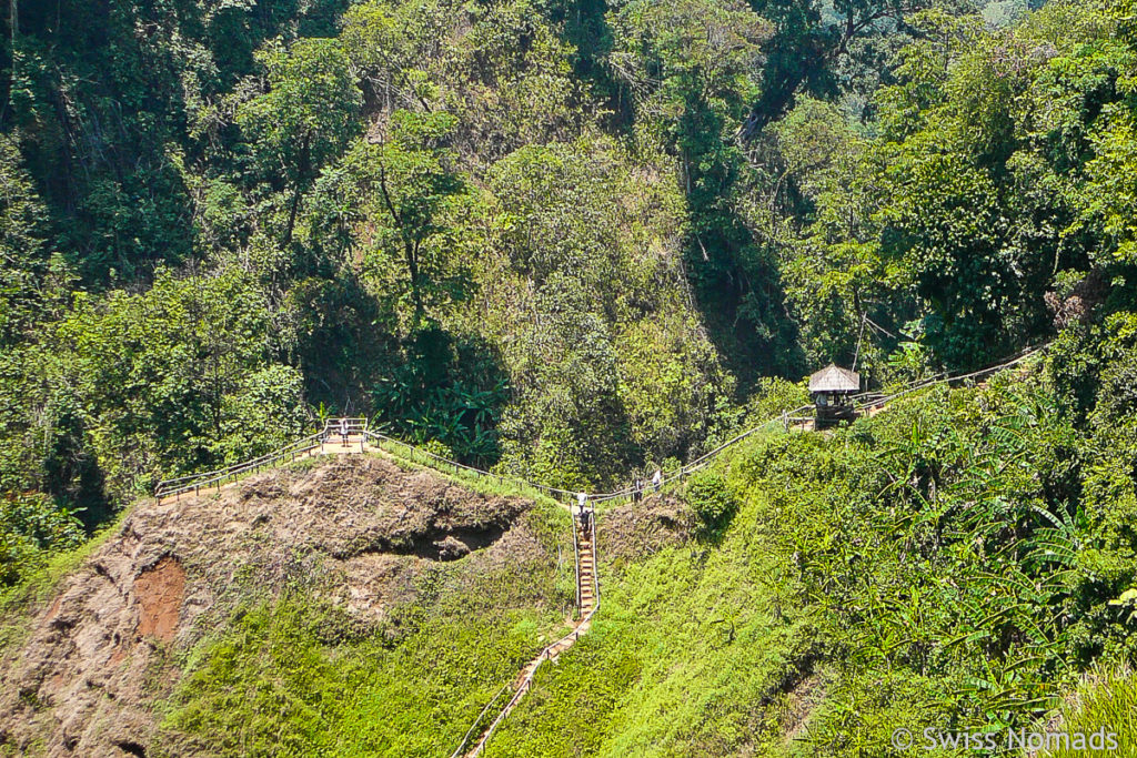 Weg zum Tad Yuang Wasserfall bei Pakse