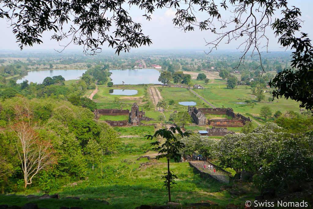 Aussicht von Wat Phou bei Pakse 