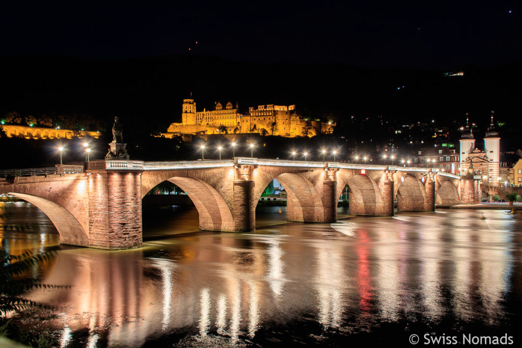 Heidelberg Sehenswürdigkeiten Schlossruine by night