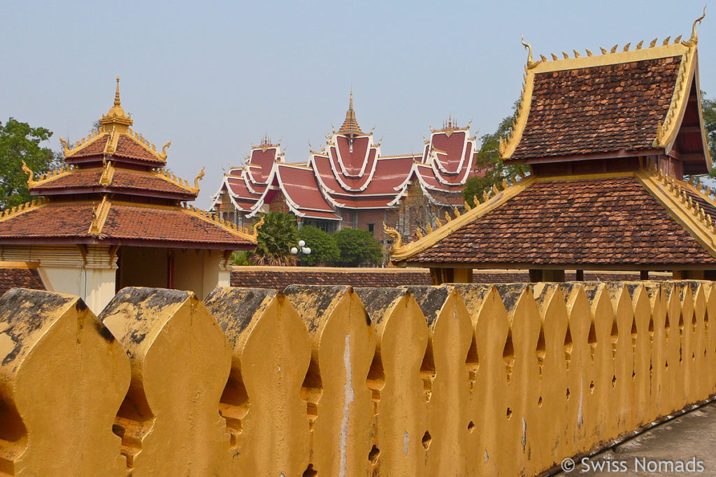 Mauer um Pha That Luang in Vientiane