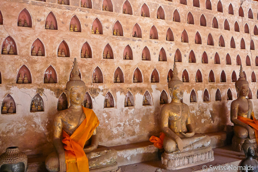 Buddha im Wandelgang von Wat Si Saket in Vientiane