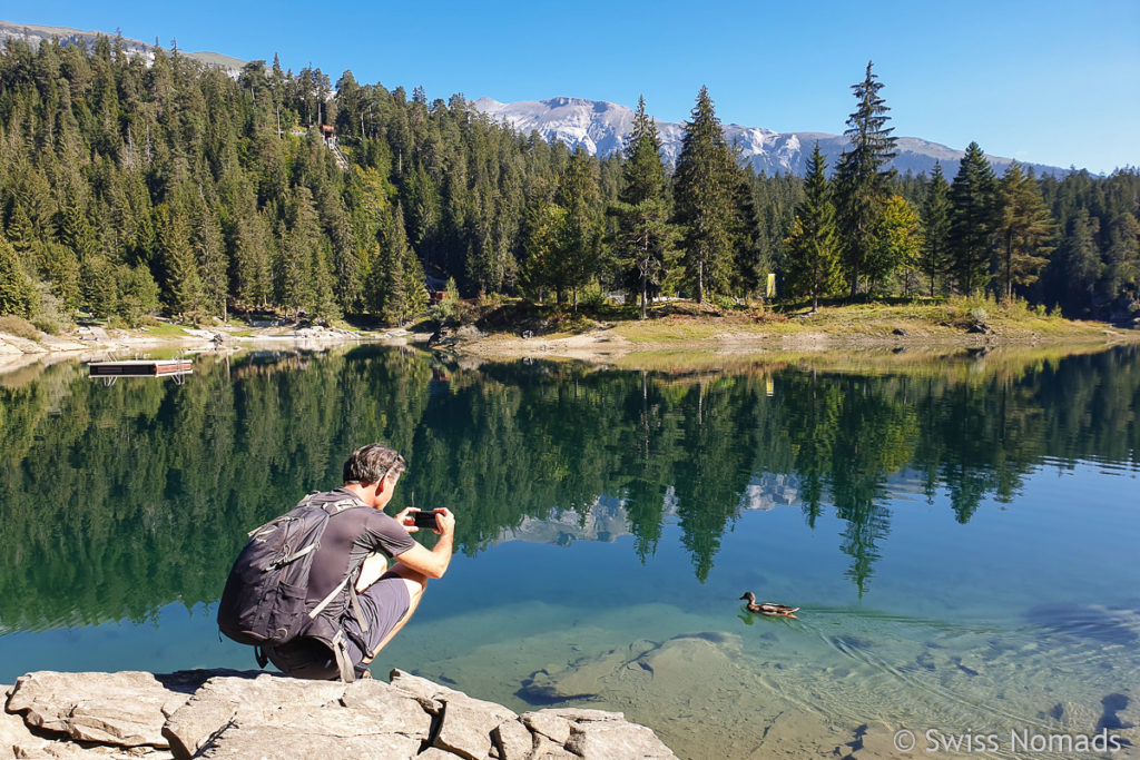 Marcel am Caumasee in Graubünden