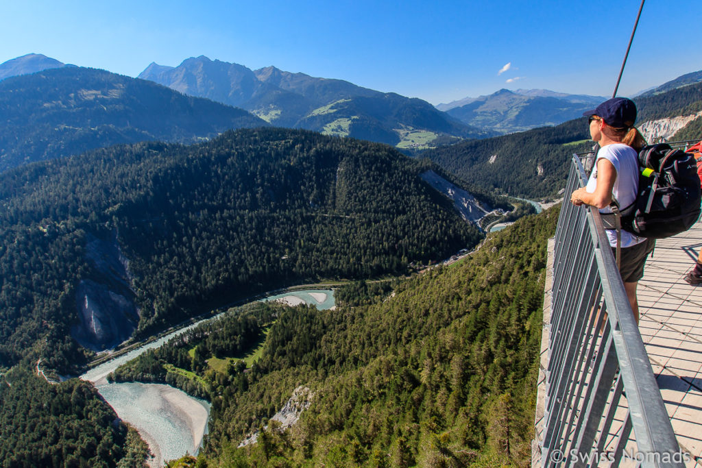 Il Spir Aussicht auf die Rheinschlucht