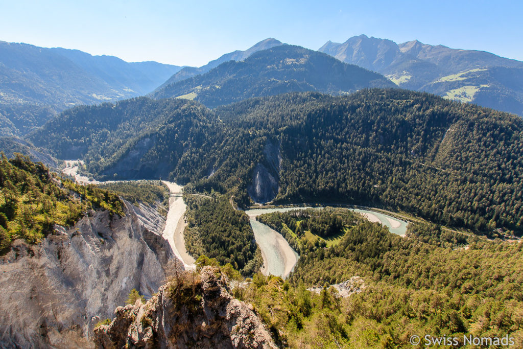 Aussicht in die Rheinschlucht Ruinaulta