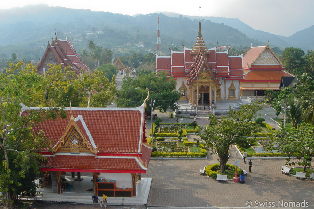 Aussicht auf Wat Chalong auf Phuket 