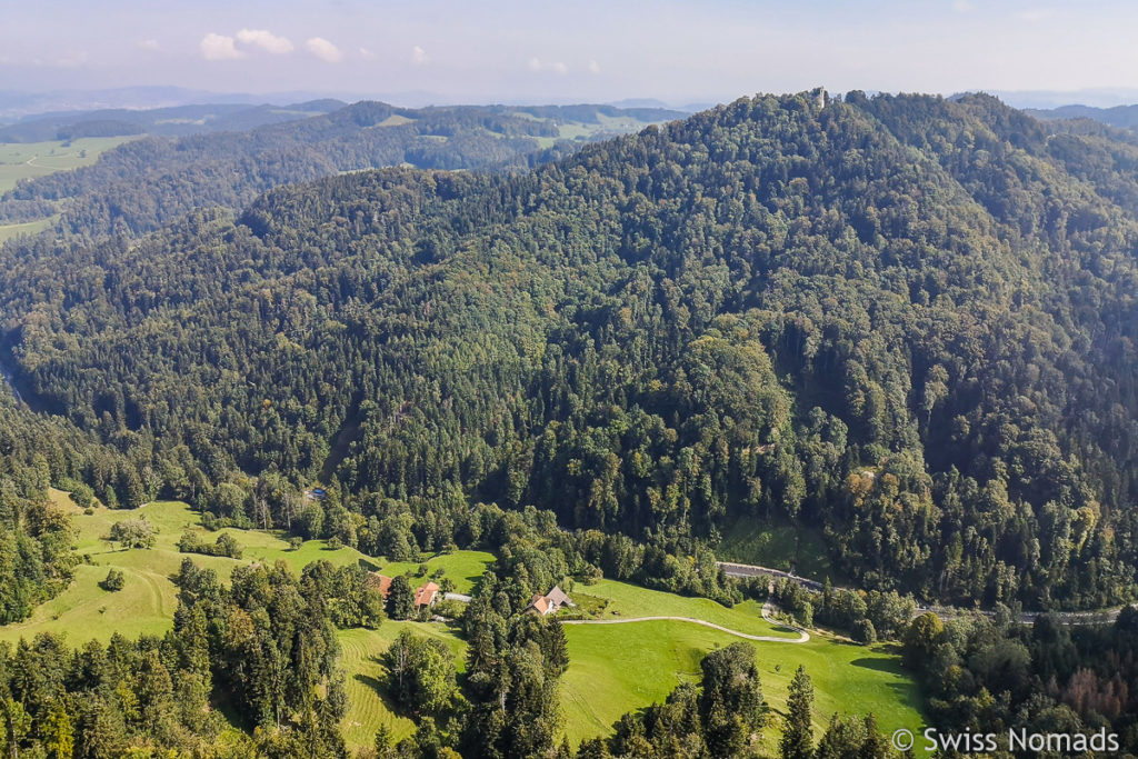 Aussicht vom Grat auf die Iddaburg 