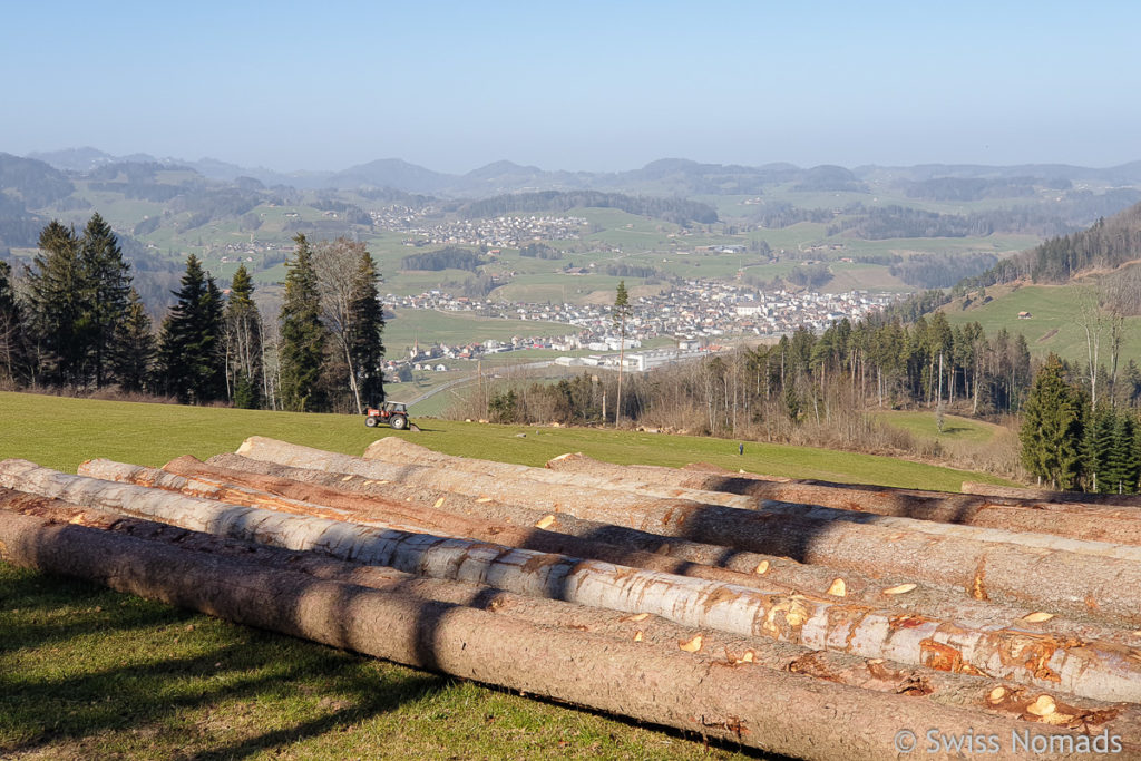 Aussicht auf Oberhelfenschwil im Toggenburg