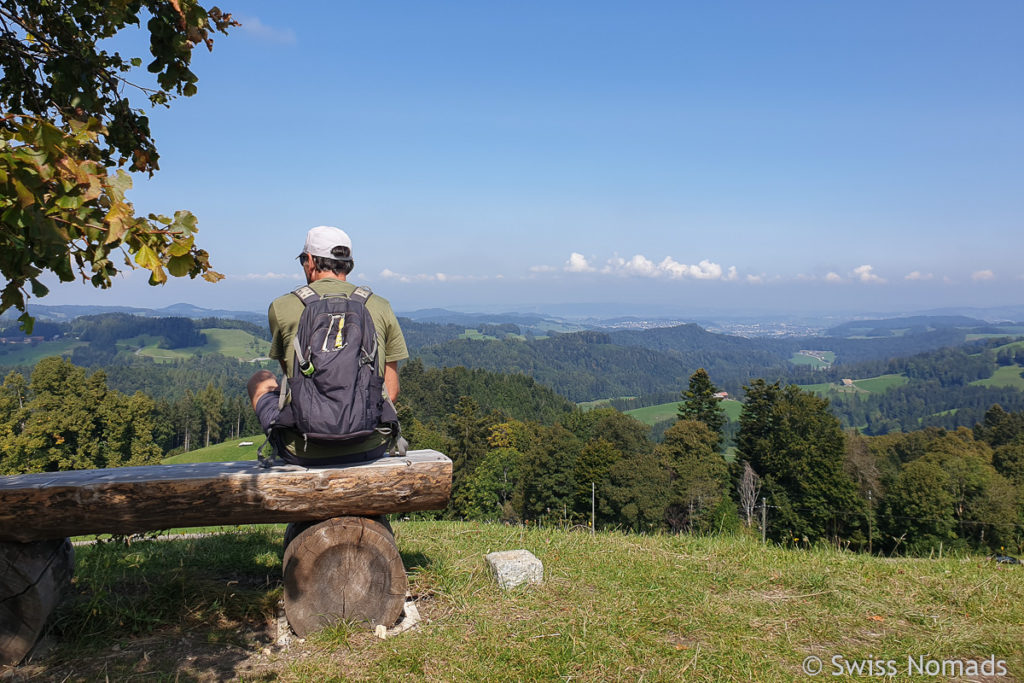 Marcel bei der Wanderung auf das Hörnli