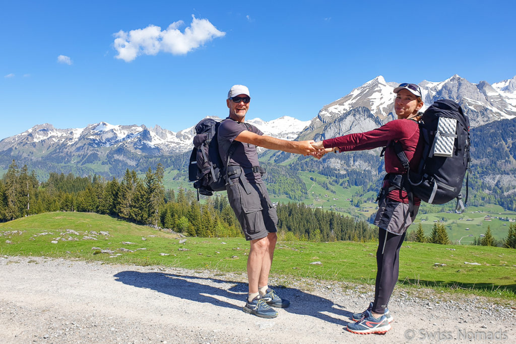 Reni und Marcel auf dem Rheintaler Höhenweg