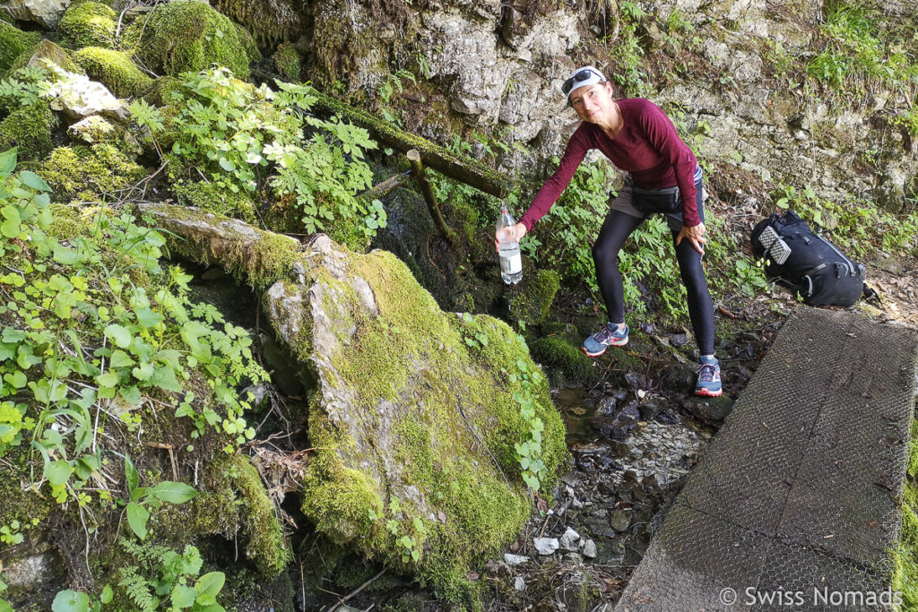 Quelle mit Trinkwasser im Rheintal