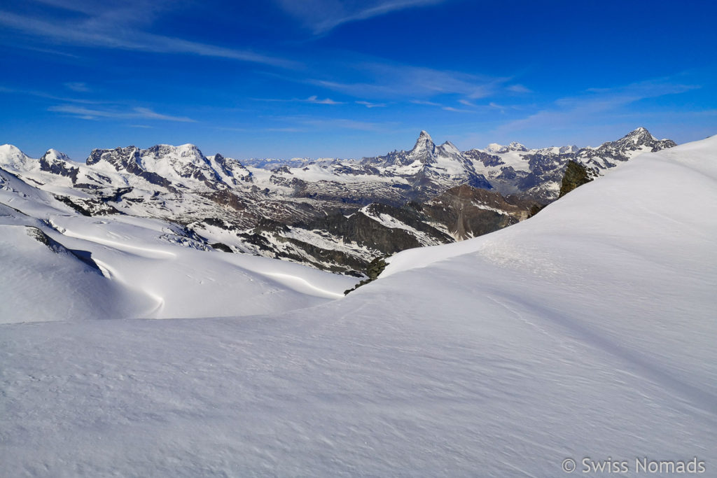 Aussicht vom Feejoch auf das Matterhorn