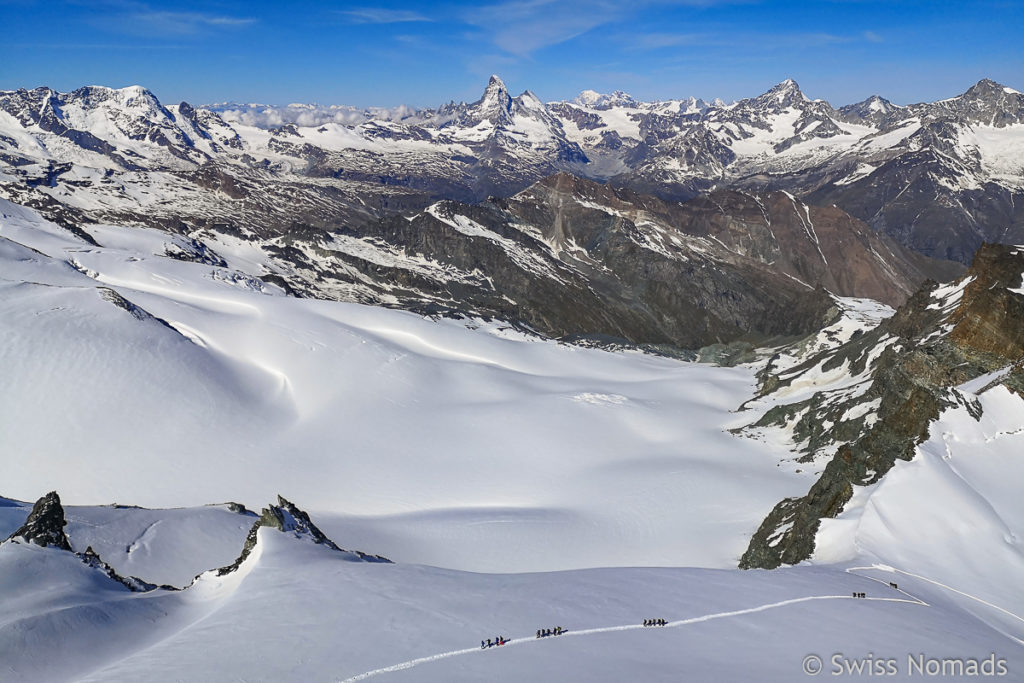 Panorama vom Allalinhorn in Saas-Fee