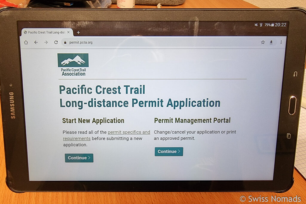 Pacific Crest Trail Permit Application