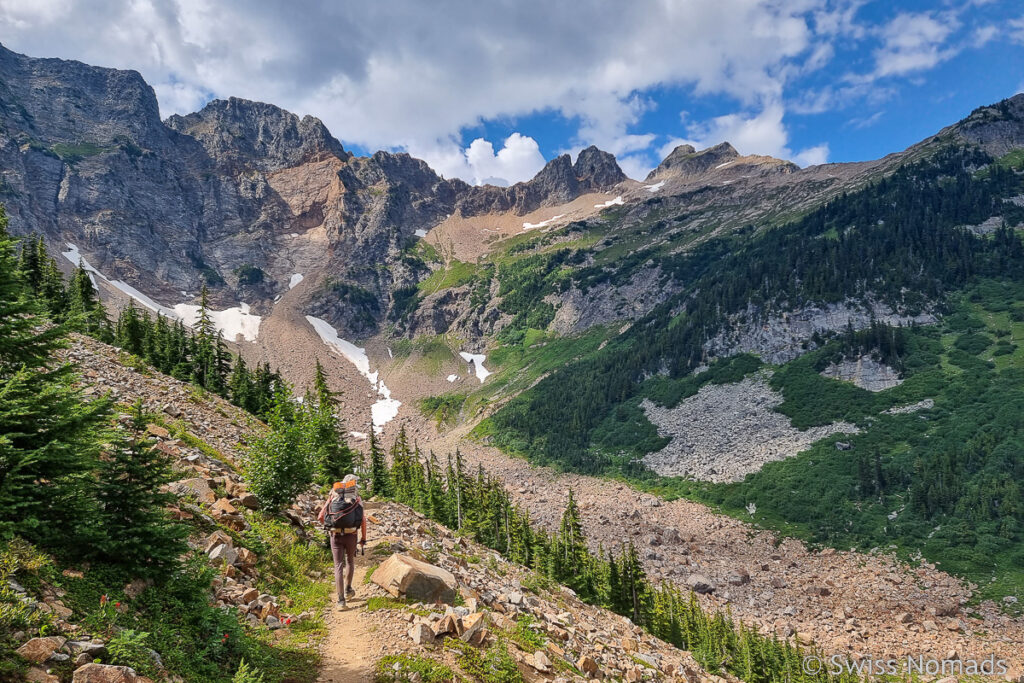 Aufstieg zum Suiattle Pass in Washington