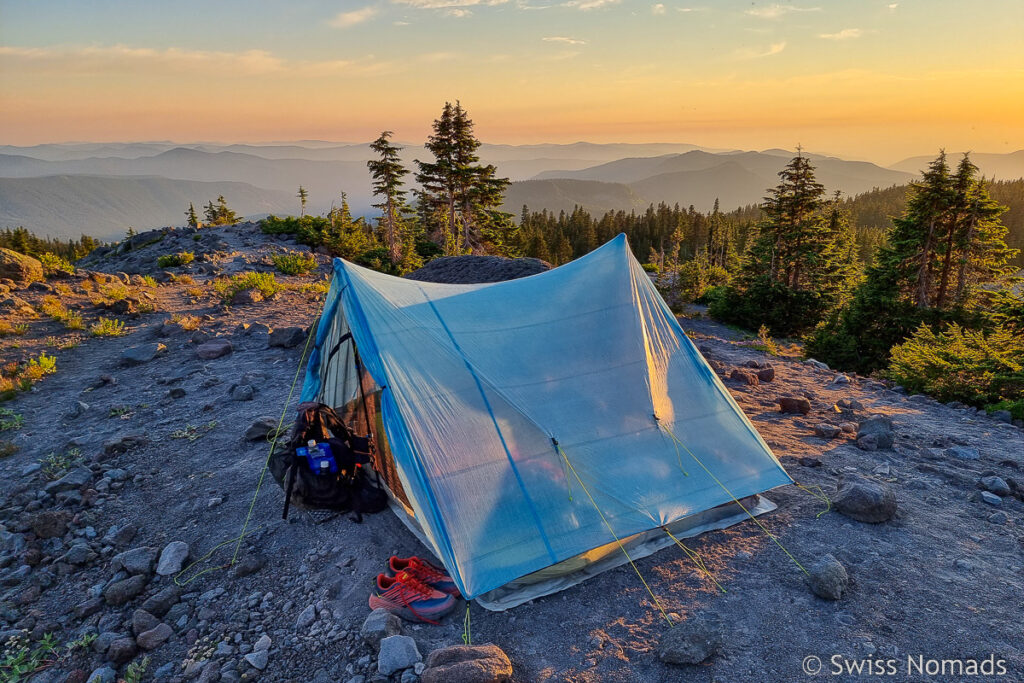 Aussicht vom Campspot am Mount Hood