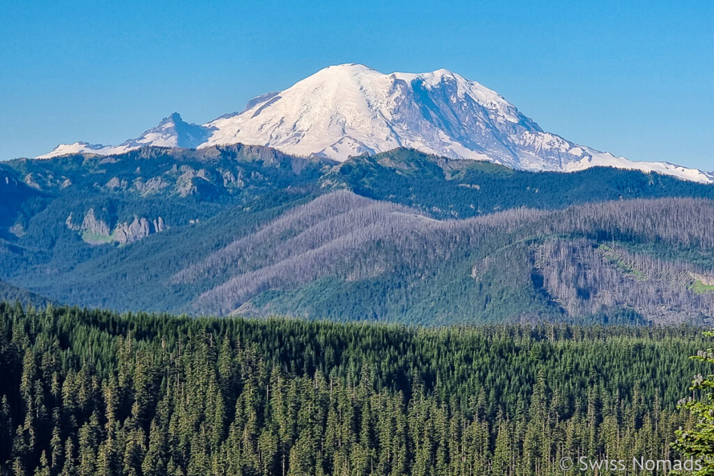 Aussicht auf Mt Rainier in Washington