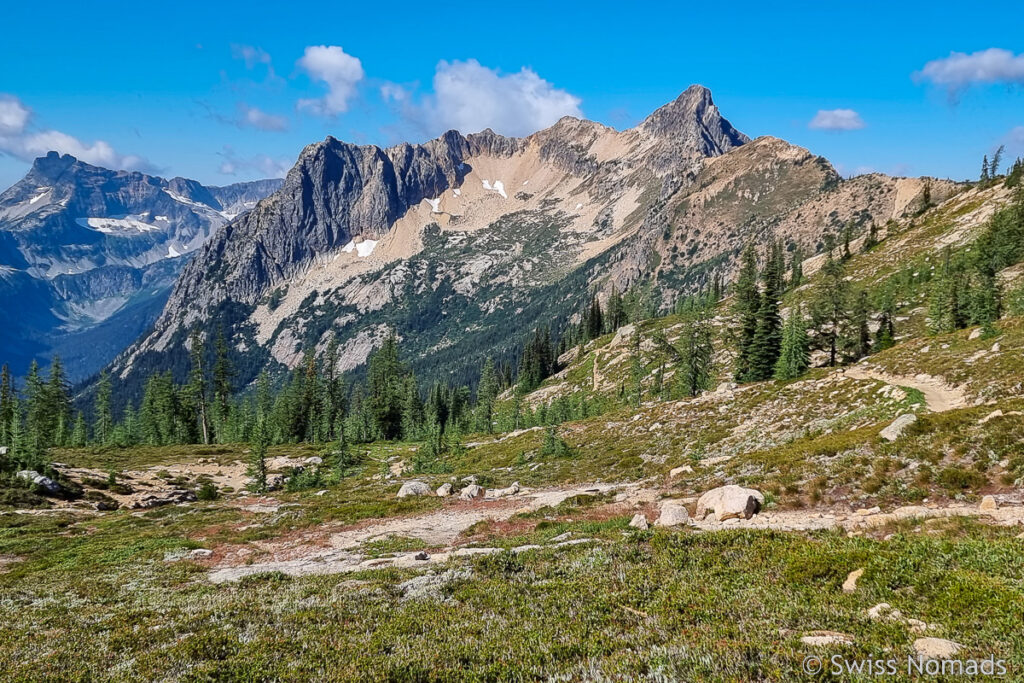 Aussicht nach Rainy Pass in Washington