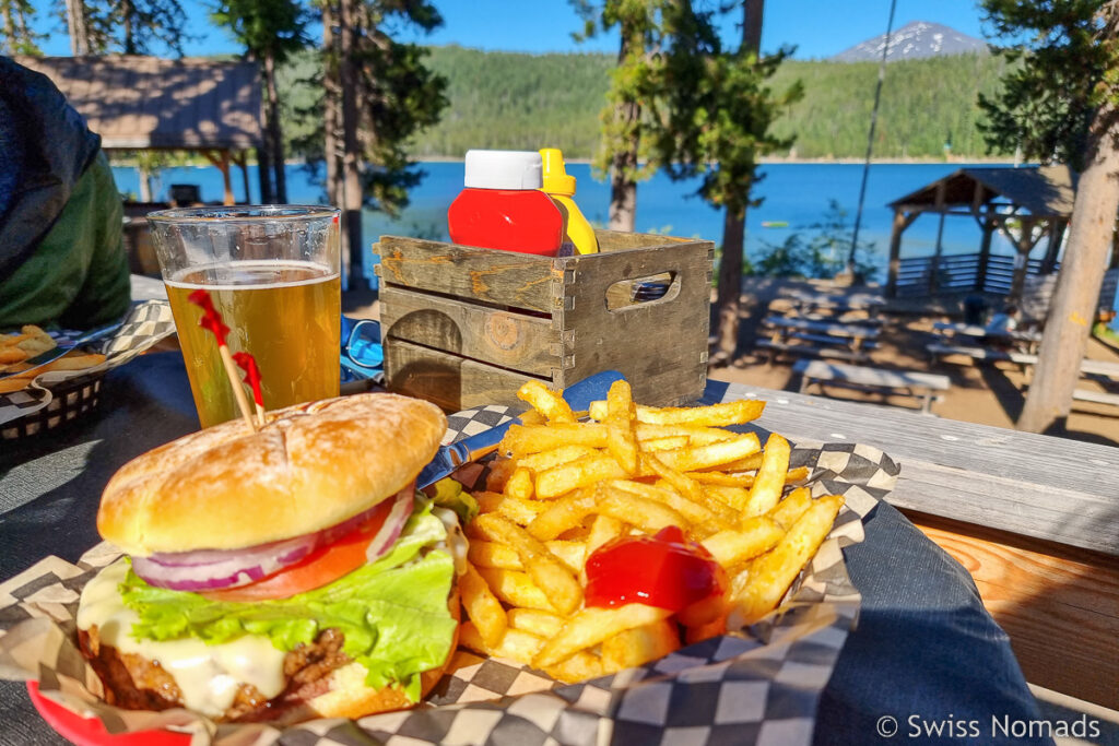 Elk Lake Resort Burger am PCT