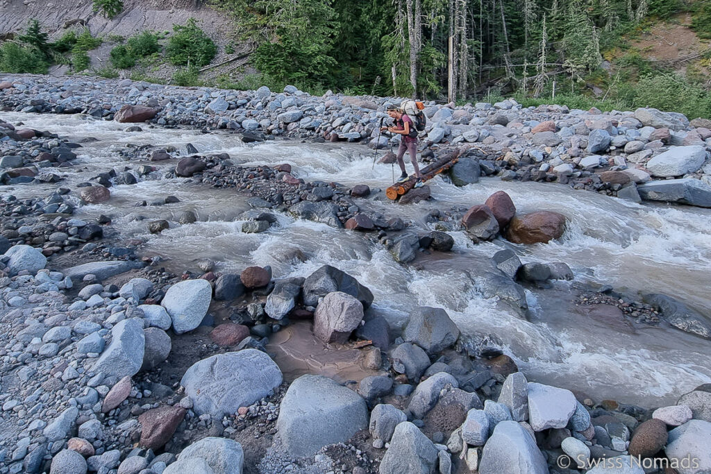 Flussquerung auf dem PCT in Oregon