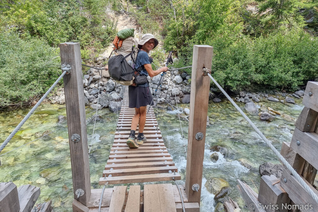 Hängebrücke am PCT nach Stehekin