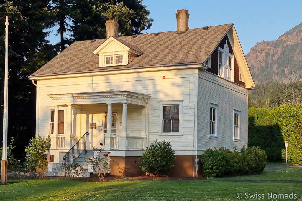 Historisches Hafengebäude in Cascade Locks