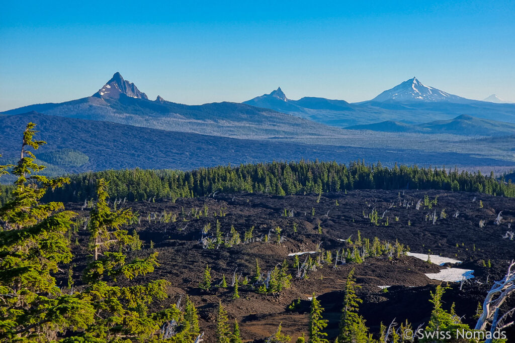 Lavafelder bei den Three Sisters in Oregon