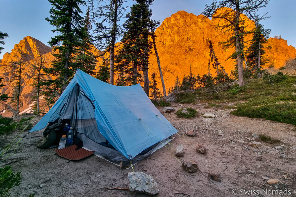 Morgenrot am Woddy Pass in Washington